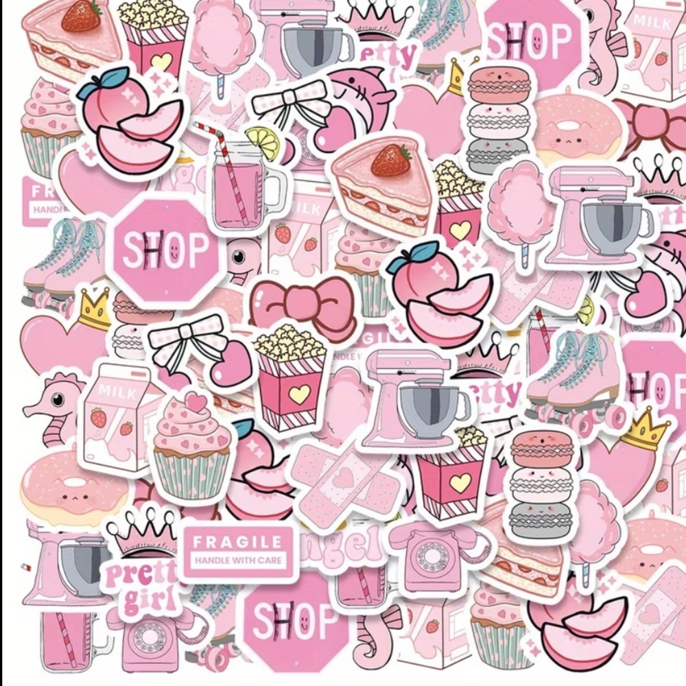 Pink Party Sticker Set